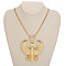 Alloy Pendant Necklaces for Women, Golden, Egyptain Horus Bird, 15.75~17.72 inch(40~45cm)
