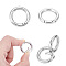 201 Stainless Steel Spring Gate Rings, O Rings, Stainless Steel Color, 6 Gauge, 24x4mm, Inner Diameter: 16mm, 4pcs/box