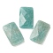 Natural Amazonite Pendants, Rectangle, Faceted, 30~30.5x18~18.5x6~6.5mm, Hole: 1.5mm