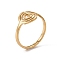 Ion Plating(IP) 201 Stainless Steel Vortex Adjustable Ring for Women, Real 18K Gold Plated, US Size 6 1/2(16.9mm)