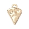 Brass Charms, Golden, Cheese, 13x9x5.5mm, Hole: 1.6mm