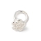 S925 Sterling Silver Pendant, Flower, Silver, 5x4mm