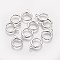 Brass Huggie Hoop Earring Findings, with Horizontal Loops, Long-Lasting Plated, Cadmium Free & Lead Free, Real Platinum Plated, 14.7x11.7x2mm, Hole: 1.8mm