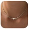 Sideways Cross Brass Pendant Necklaces for Women, Platinum, 15.75 inch(40cm)