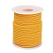 Nylon Threads, Milan Cords/Twisted Cords, Gold, 3mm, about 21.87 yards(20m)/roll