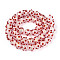 Handmade Foil Lampwork Beads Strands, Bumpy Round, Dark Red, 9~10x11~12x11~12mm, Hole: 1~1.2mm, about 40pcs/strand, 14.76~15.55''(37.5~39.5cm)
