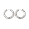 Tarnish Resistant 202 Stainless Steel Huggie Hoop Earrings, with 316 Surgical Stainless Steel Pin, Ring, Stainless Steel Color, 6 Gauge, 23x24x4mm, Pin: 1mm