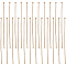 Beebeecraft 1 Box 200Pcs 45mm Flat Headpins 16K Gold Plated Stainless Steel Flat Head Jewelry Making Pins 21 Gauge Bendable Wire Pin for Jewellery Earring DIY Craft