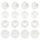 Dicosmetic 16 pz 4 stili in acciaio inossidabile 12 segni zodiacali charms sole luna stella esagramma fascino cavo nuvole e fasi lunari pendenti per collane fai da te bracciali creazione di gioielli STAS-DC0005-09-1