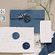 ワックスシーリングスタンプセット  1pc ゴールデントーンシーリングワックススタンプソリッド真鍮ヘッド  木製ハンドル1個付き。  封筒の招待状  ギフトカード  蝶  83x22mm  ヘッド：7.5mm  スタンプ：25x14.5mm AJEW-WH0208-1076-6