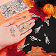 Olycraft 40pcs trendy tibetischen Stil Legierung Halloween Hand Schädel europäischen baumelnden Charme FIND-OC0002-57-3