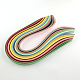 Quilling bandes de papier rectangle de 36 couleurs DIY-R041-02-5
