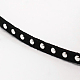 Silver Aluminum Studded Faux Suede Cord LW-D004-01-S-2