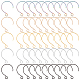 DICOSMETIC 50Pcs 5 Colors French Hook Earring Golden Ear Wire Fish Earring Hook Ear Wire Connector Hook with Horizontal Loop Stainless Steel Earring Hook for DIY Earring Jewelry Making STAS-DC0011-05-1
