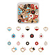 Cheriswelry 72 pièces 18 breloques et pendentifs en alliage d'émail de style ENAM-CW0001-11-2