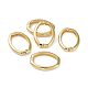 Messing-Schnallen Shortener, twister Spangen, langlebig plattiert, ovalen Ring, echtes 18k vergoldet, 27x20x4 mm