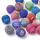 Handmade Polymer Clay Corrugated Beads CLAY-T009-10mm-M-1