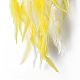 Chips de aventurina amarilla natural con cuentas árbol de la vida luna con adornos colgantes de plumas HJEW-M004-16-3