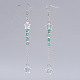 Boucles d'oreilles avec pendantifs de perles en verre EJEW-JE02564-2