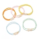 Set di braccialetti elastici con perline di perle di vetro stile 2 pz 2 stile per le donne BJEW-JB09356-1