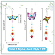 Ahadermaker 3 pièces 3 style fer colibri papillon libellule pendentif décorations DIY-GA0005-48-2