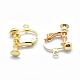 Brass Screw On Clip-on Earring Findings KK-L164-01-4