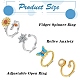 4Pcs 4 Style Cubic Zirconia Rotatable Cuff Ring for Calming Worry RJEW-SZ0001-14-2