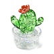 Cactus in vaso con simulazione di resina trasparente DJEW-F019-02D-1