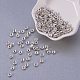 NBEADS 200 Pcs 5mm Grade A Silver Plated Clear Crystal Rhinestone Round Rondelle Spacer Beads for Jewelry Making RB-NB0001-10-4