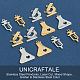 Unicraftale 12pcs 6 стиля ионного покрытия (ip) 201 подвески из нержавеющей стали STAS-UN0032-19-4