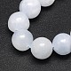 Natural Blue Calcite Round Bead Strands G-N0081-10mm-15-2