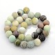 Natural Frosted Flower Amazonite Round Beads X-G-D616-12mm-2