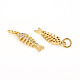 Brass Micro Pave Cubic Zirconia Charms ZIRC-L096-01G-2