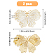 HOBBIESAY 2Pcs Butterfly Enamel Pins JEWB-HY0001-22-2