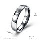 Regalos de san valentín anillos de pareja de acero de titanio grabado para mujer RJEW-BB16383-9P-3