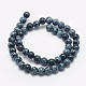 Natural Snowflake Obsidian Beads Strands G-K287-03-8mm-2