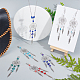 Nbeads 20Pcs 5 Style Woven Net/Web with Feather Tibetan Style Alloy Pendant Decorations HJEW-NB0001-80-4