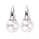 Pendientes de aro de perlas de plástico EJEW-A072-15P-1