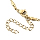 Ion Plating(IP) 304 Stainless Steel Rhombus Link Chain Necklaces for Women NJEW-D052-03G-3