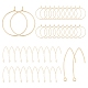 Sunnyclue 1 scatola 40 pezzi 20 paia 18k placcato oro ganci per orecchini per la creazione di gioielli fili auricolari ipoallergenici ganci per orecchini in ottone e orecchini a cerchio che fanno forniture risultati di gioielli KK-SC0002-43-1