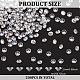 200 個のキュービックジルコニアカボション  グレードA  多面カット  ダイヤモンド  透明  3x2mm ZIRC-FG0001-07-2