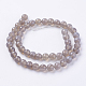 Chapelets de perles en agate grise naturelle G-G580-8mm-08-2