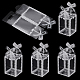 透明なPVCキャンディートリートギフトボックス  王冠プリントのウェディングパーティー包装箱  長方形  透明  完成品：5x5x7cm  展開：15.7x10.1x0.05cm CON-WH0085-58B-7