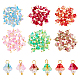 CHGCRAFT 120Pcs 6Colors Trumpet Flower Pendants Electroplate Glass Charms Glass Pearl Round Beads for Jewelry Making and DIY Craft Accessories FIND-CA0005-92-1