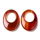 天然ブラジル赤瑪瑙ペンダント  楕円形のチャーム  25x18x5mm  穴：12.7x10mm G-K337-01-1
