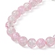 Bracelet extensible perles rondes en verre BJEW-JB09811-02-3