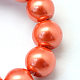 Bicarbonato de vidrio pintado de perlas hebras de grano redondo HY-Q003-10mm-38-3