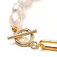 Bracelets de perles de perle de keshi de perle baroque naturelle X-BJEW-JB05317-4