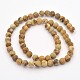 Chapelets de perles en jaspe avec images naturelles G-G735-16F-6mm-2