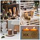 Set portacandele e candele in legno superdant AJEW-SD0001-13H-7